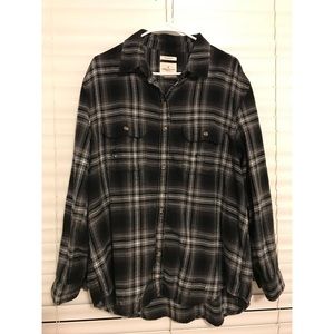 American Eagle Distressed Flannel